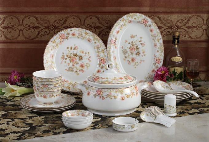 Színes üvegezésű fejlett csont porcelán öltöny PC0082