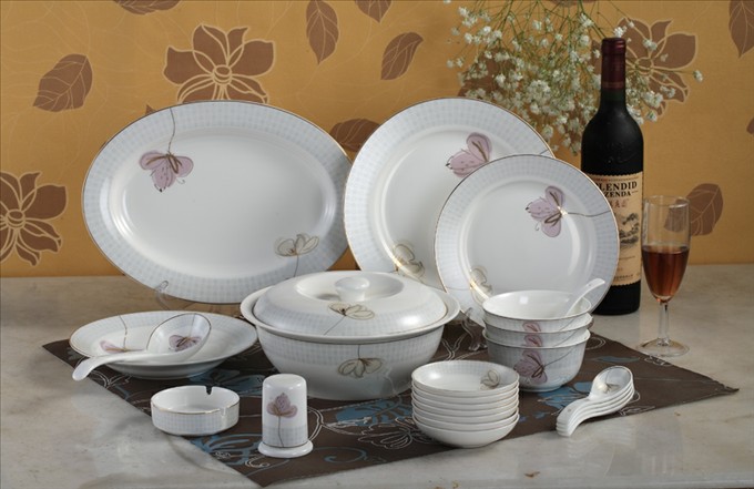 Imagine Chunlan - - Színes üvegezésű fejlett csont porcelán öltöny PC0010