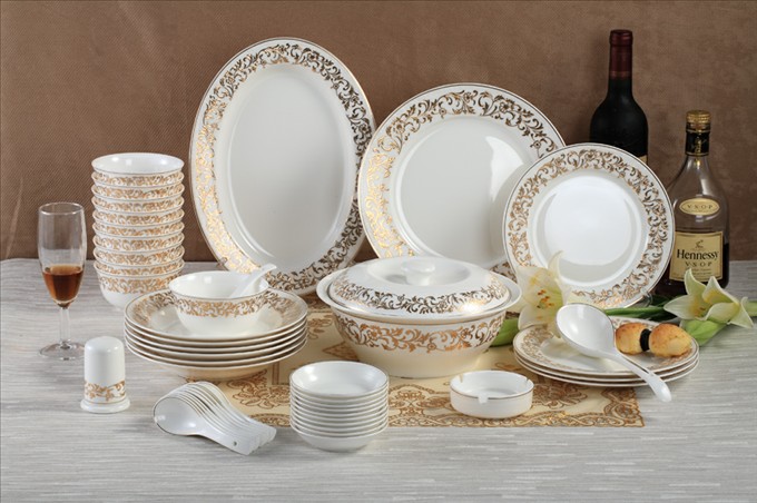 Præget Golden Gouteng- - Farveglaseret avanceret bone china jakkesæt PC0022