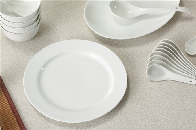 Pure white advanced bone china set XX003