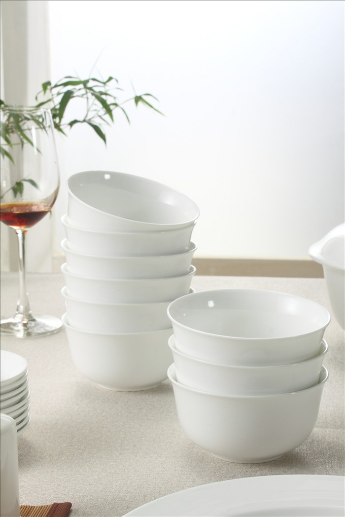 Pure white advanced bone china set XX0009